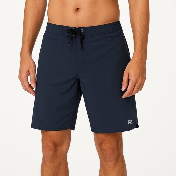 Honolua Size 40 Blue Board Shorts / Surfwear Hook & Loop Fly Back Pocket Logos - Picture 1 of 13